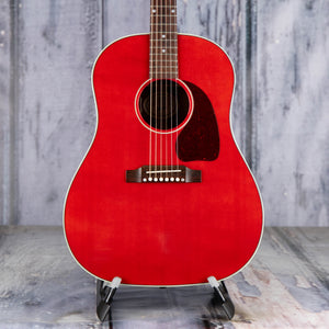 Used Gibson J-45 Standard Acoustic/Electric Guitar, 2022, Cherry, front closeup