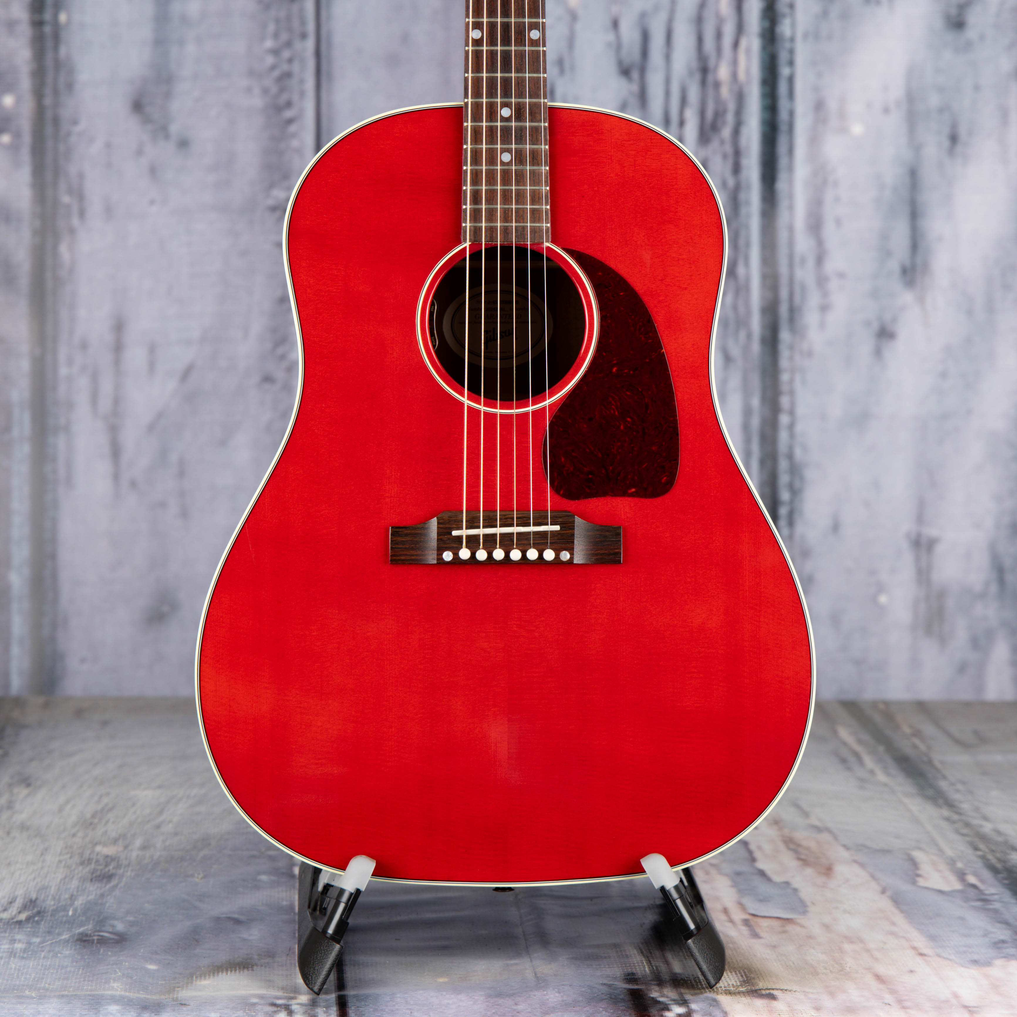 Used Gibson J-45 Standard Acoustic/Electric Guitar, 2022, Cherry, front closeup