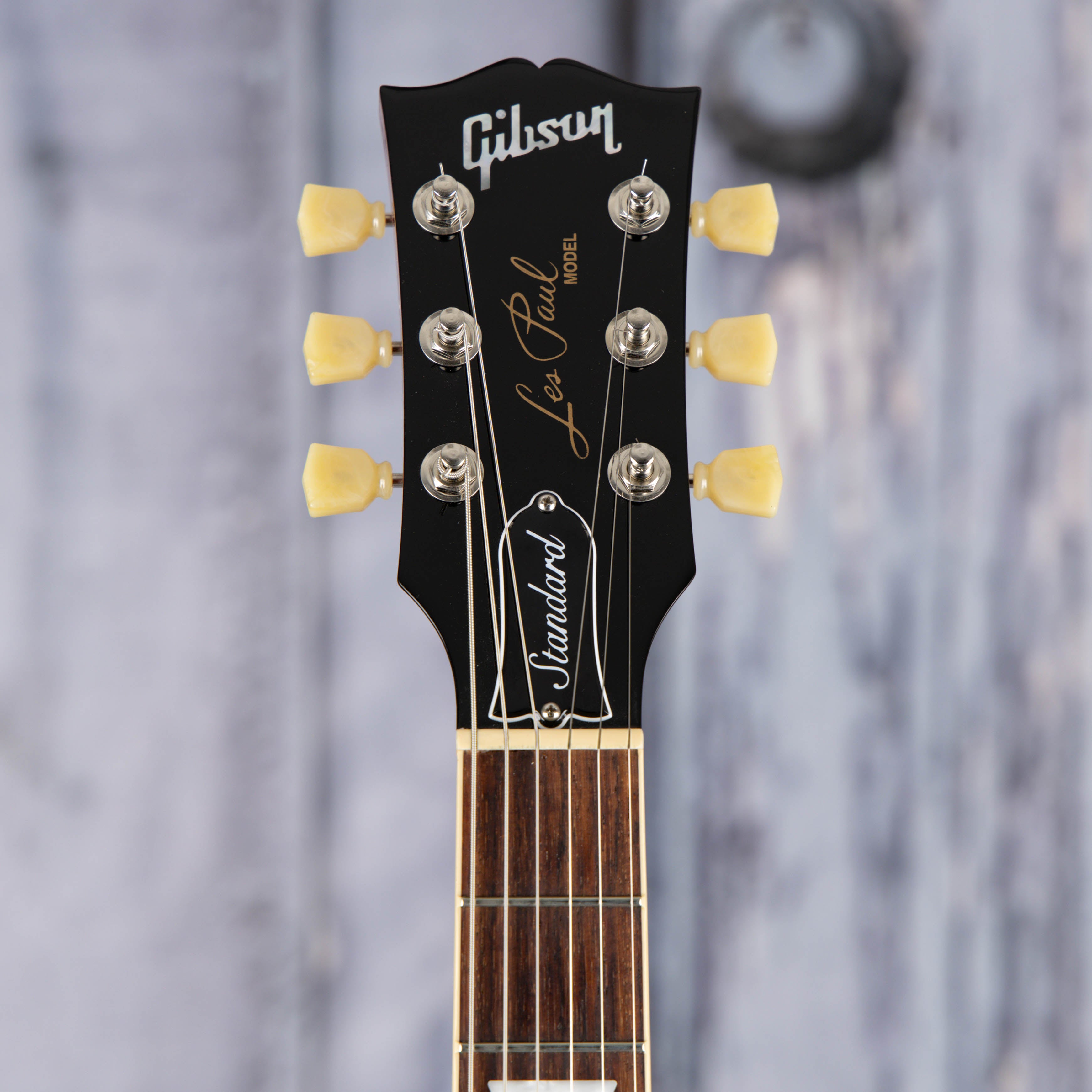 Used Gibson Les Paul 50s Standard Electric Guitar, 2022, Cherry Sunburst, front headstock