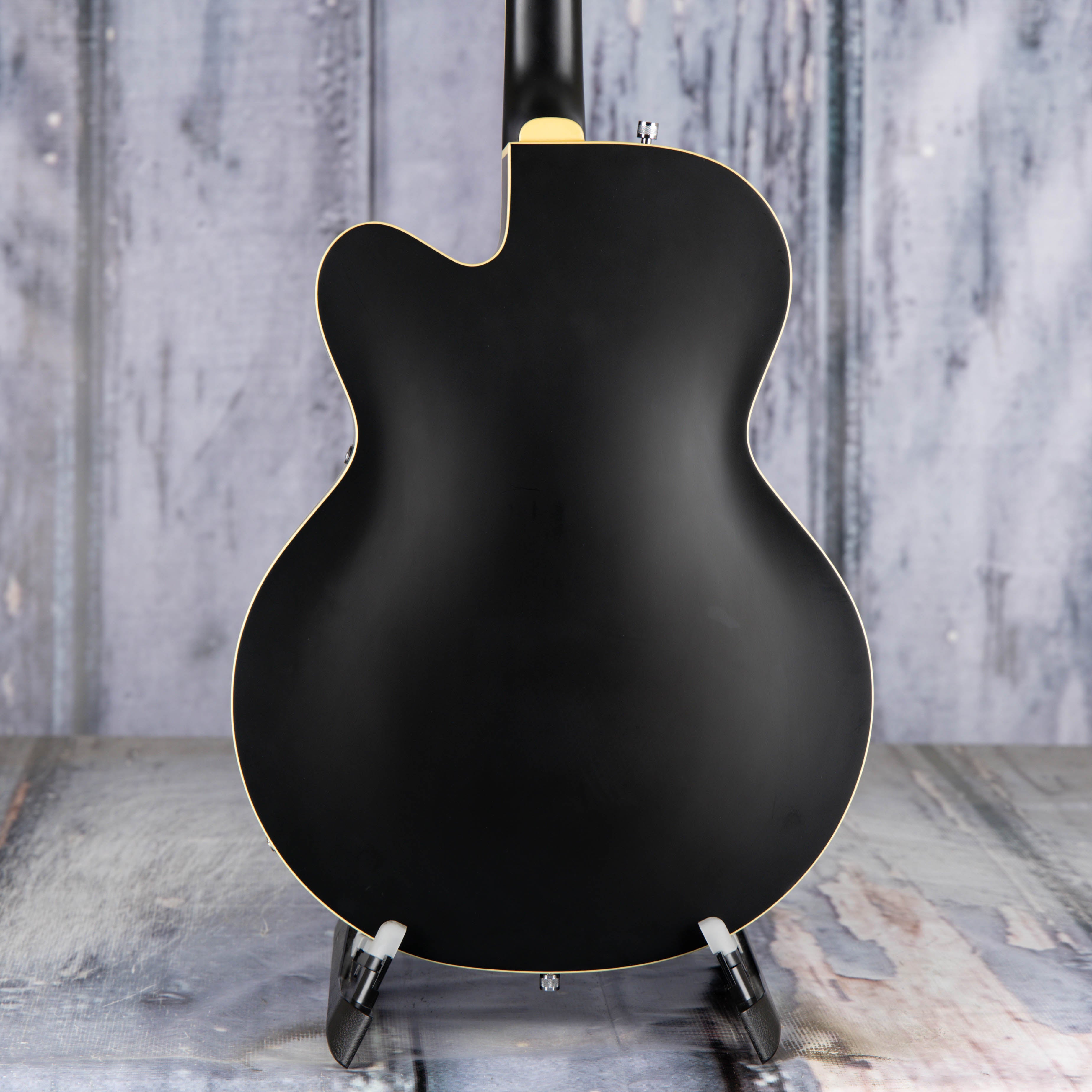 Used Gretsch G100CE Synchromatic Hollowbody Guitar, Black, back closeup