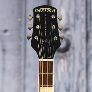 Used Gretsch G100CE Synchromatic Hollowbody Guitar, Black, front headstock
