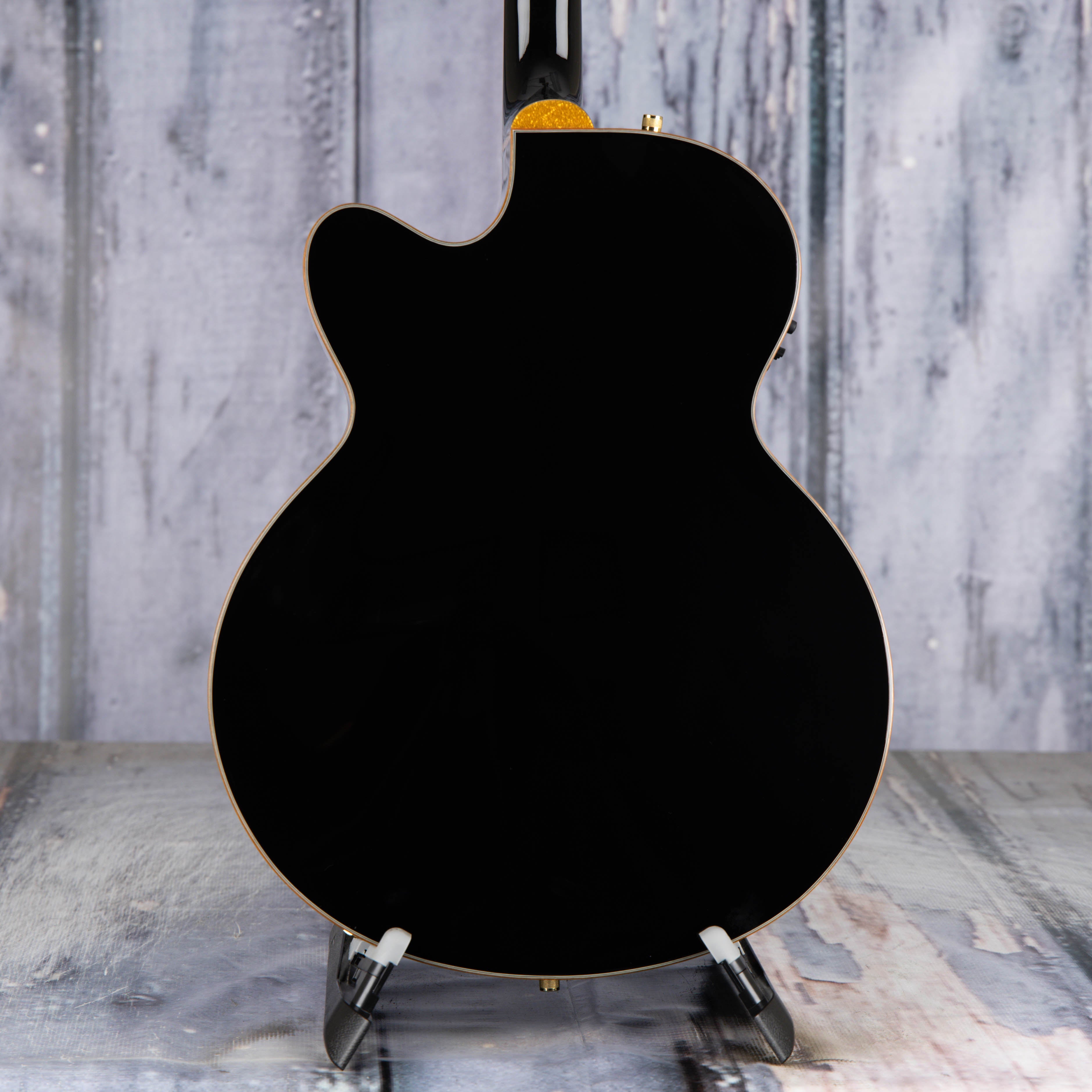 Used Gretsch G5022CWFE Rancher Falcon Acoustic/Electric Guitar, 2015, Black, back closeup