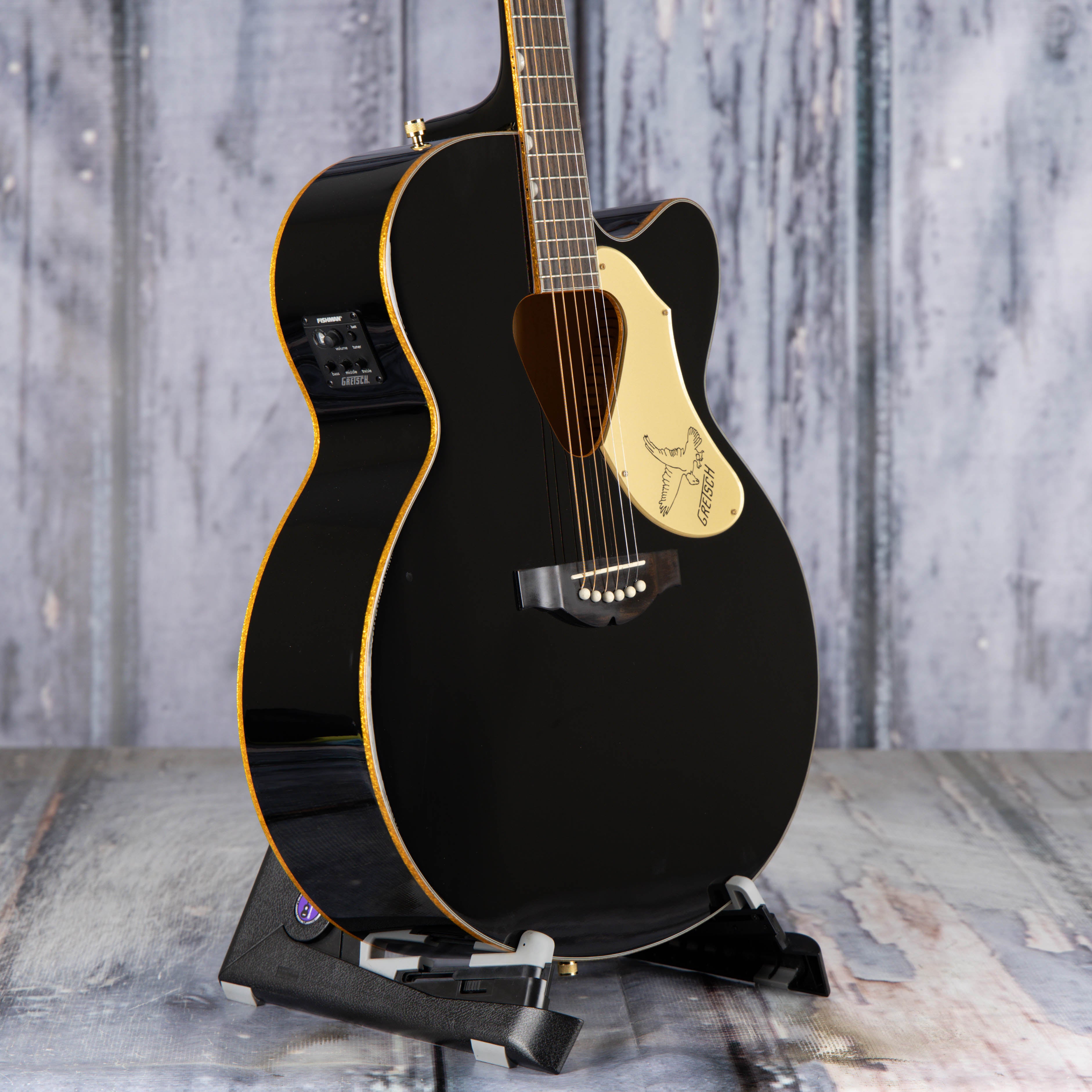 Used Gretsch G5022CWFE Rancher Falcon Acoustic/Electric Guitar, 2015, Black, angle