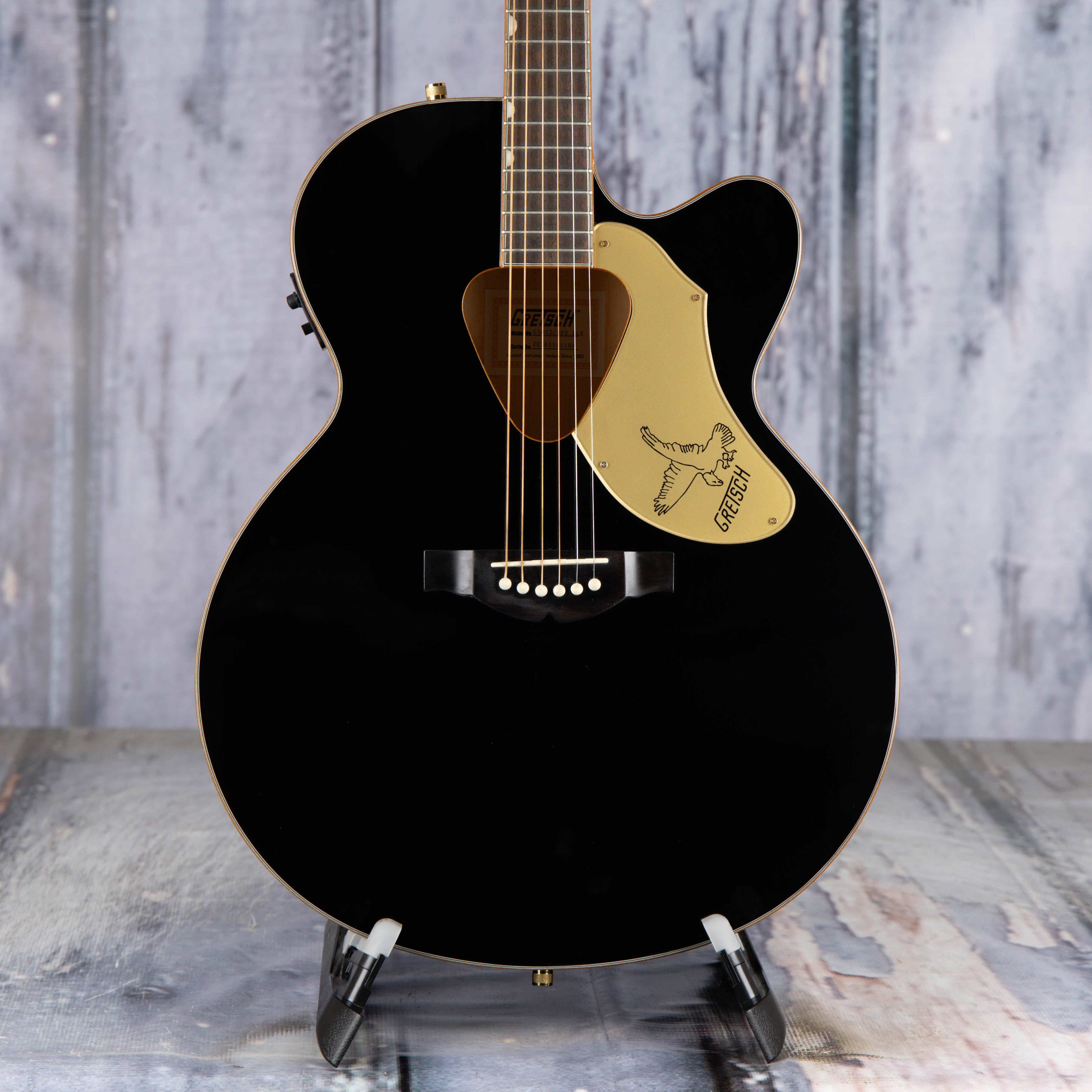Used Gretsch G5022CWFE Rancher Falcon Acoustic/Electric Guitar, 2015, Black, front closeup