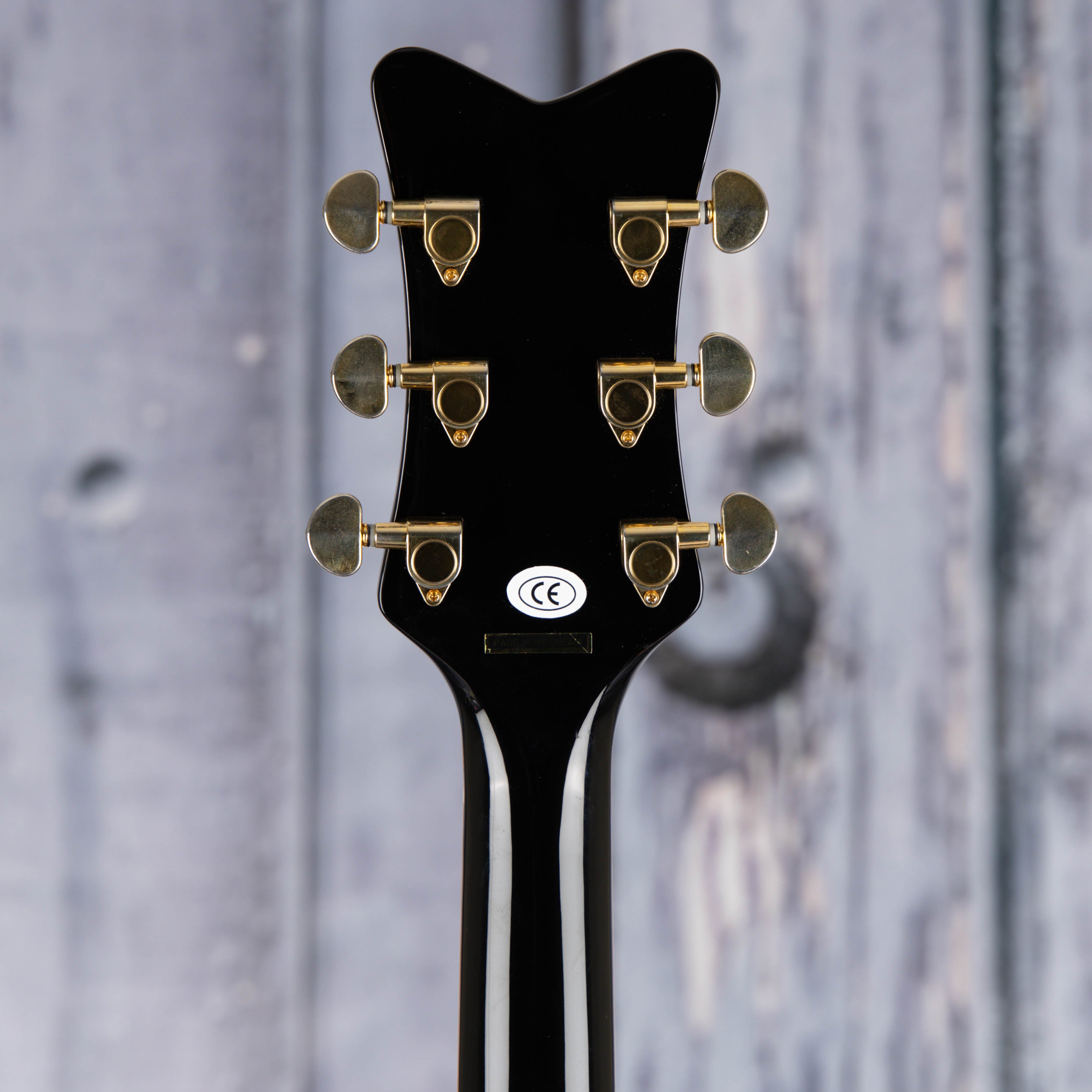 Used Gretsch G5022CWFE Rancher Falcon Acoustic/Electric Guitar, 2015, Black, back headstock
