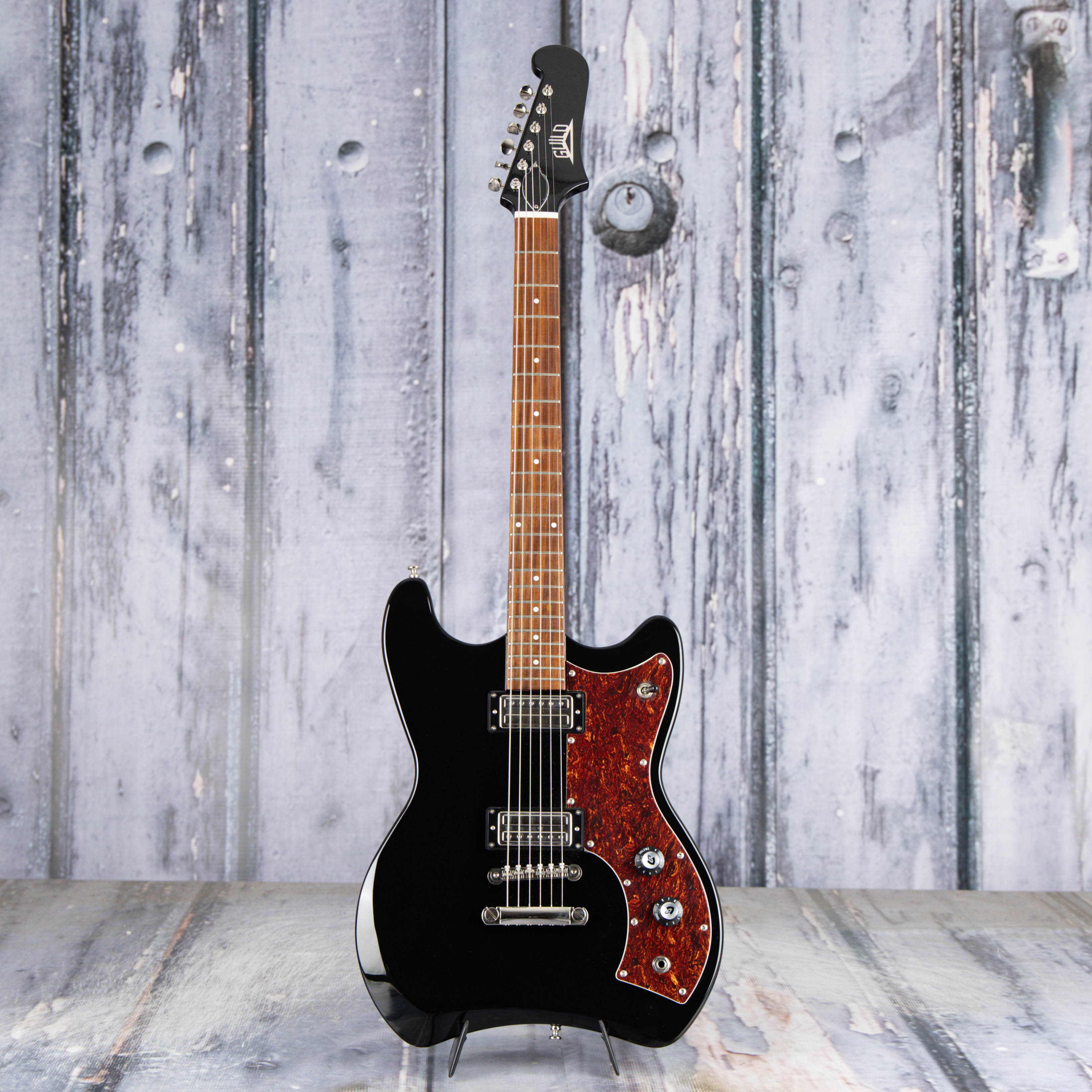 Used Guild Jetstar Electric Guitar, Black, front