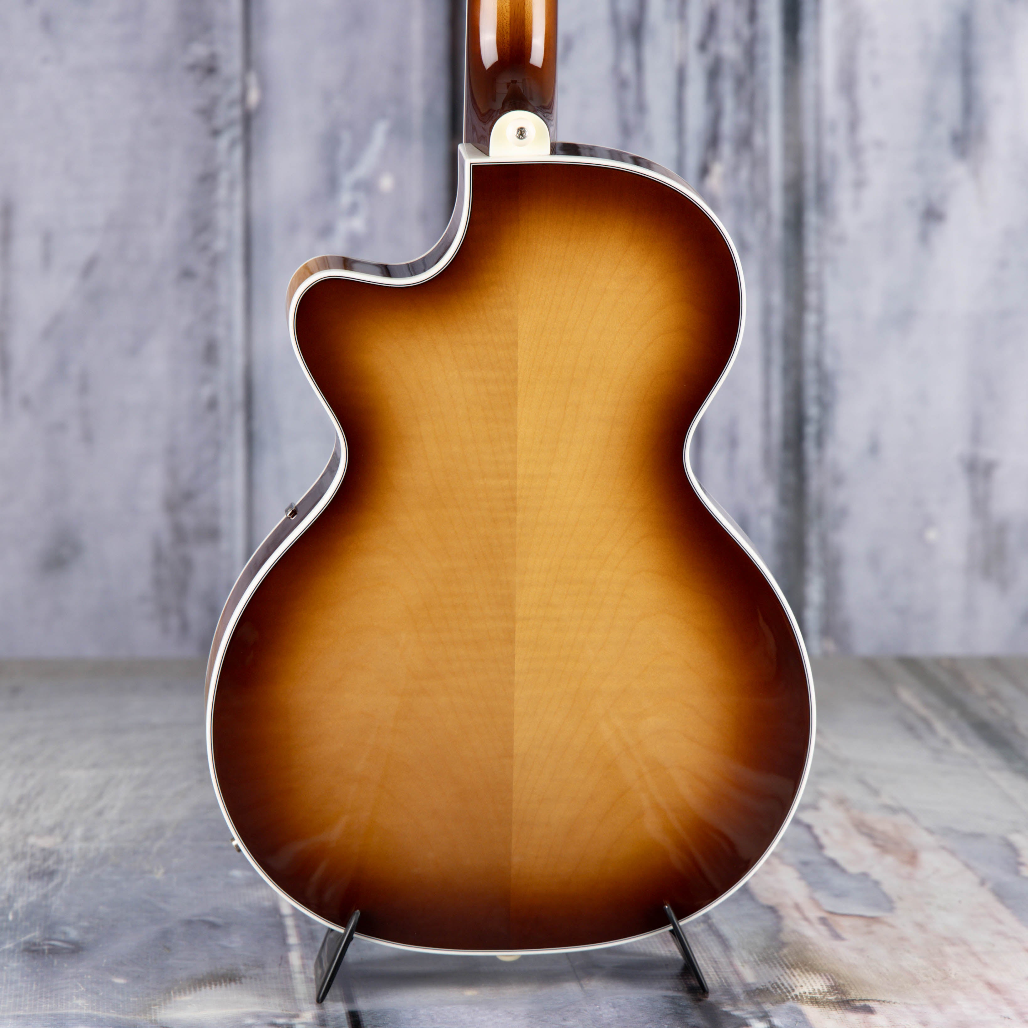 Used Höfner Club 500/2 Hollowbody Bass Guitar, Sunburst, back closeup