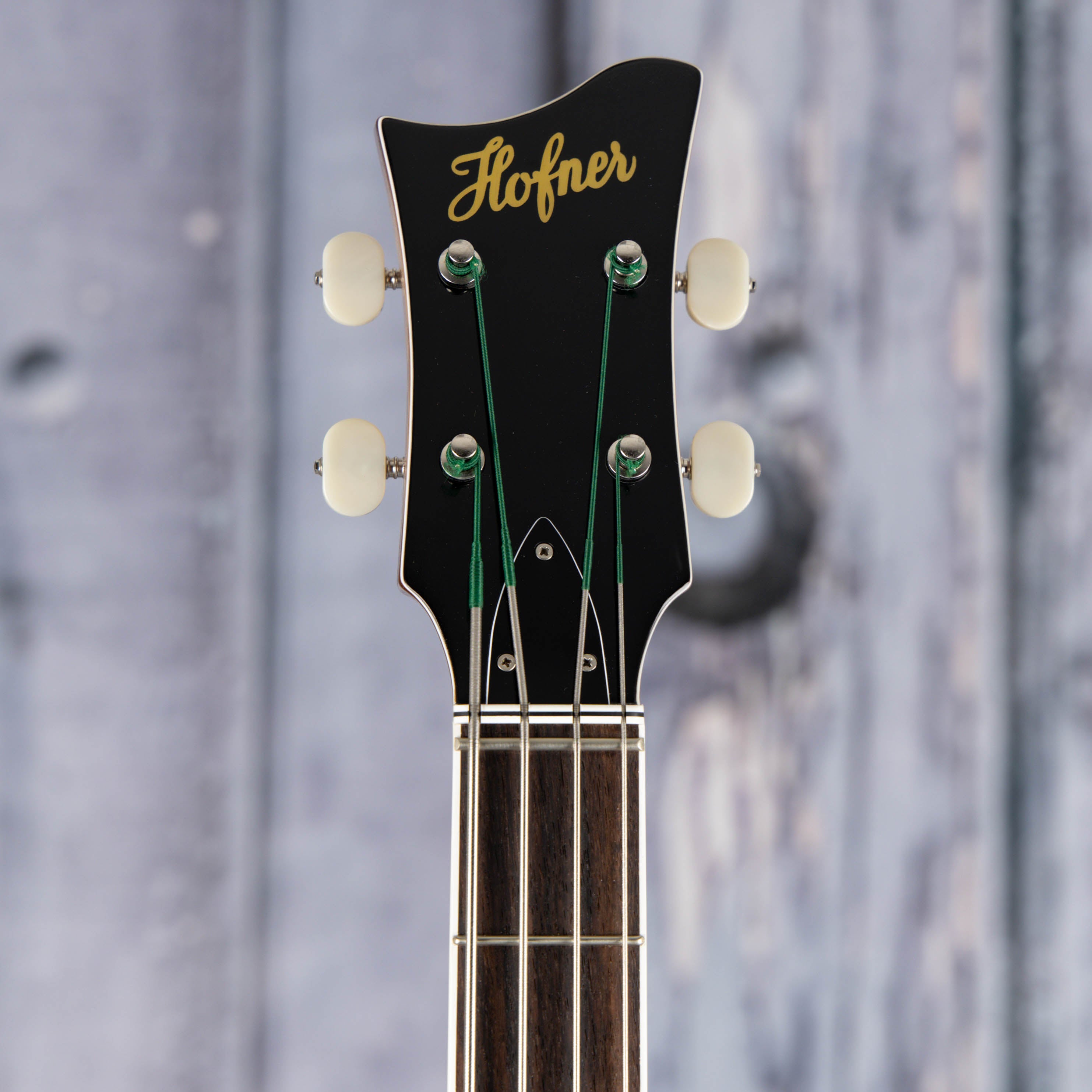Used Höfner Club 500/2 Hollowbody Bass Guitar, Sunburst, front headstock
