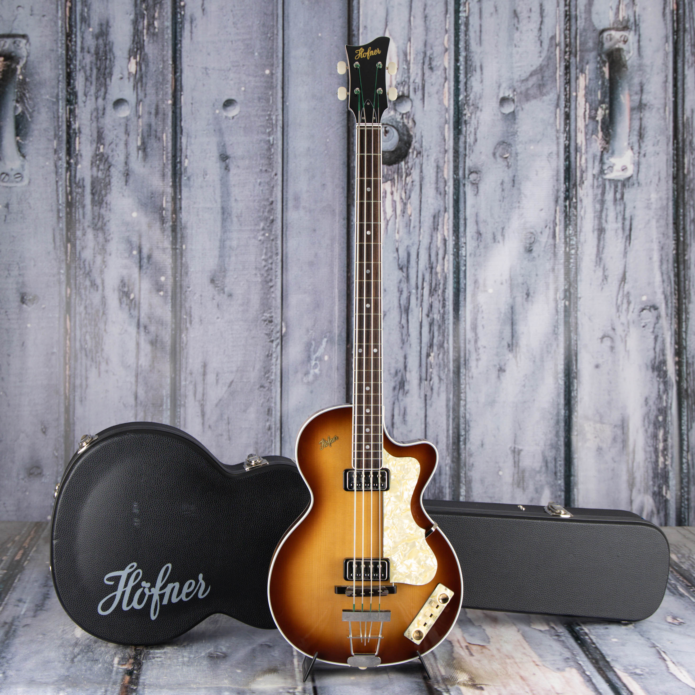 Used Höfner Club 500/2 Hollowbody Bass Guitar, Sunburst, case