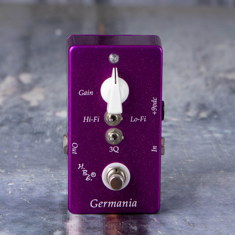 Used HomeBrew Electronics Germania Treble Booster Effects Pedal, front