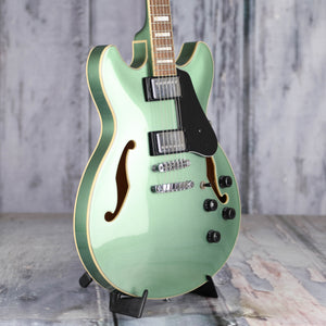 Used Ibanez Artcore AS73 Semi-Hollowbody Guitar, Olive Metallic, angle