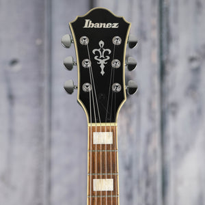 Used Ibanez Artcore AS73 Semi-Hollowbody Guitar, Olive Metallic, front headstock