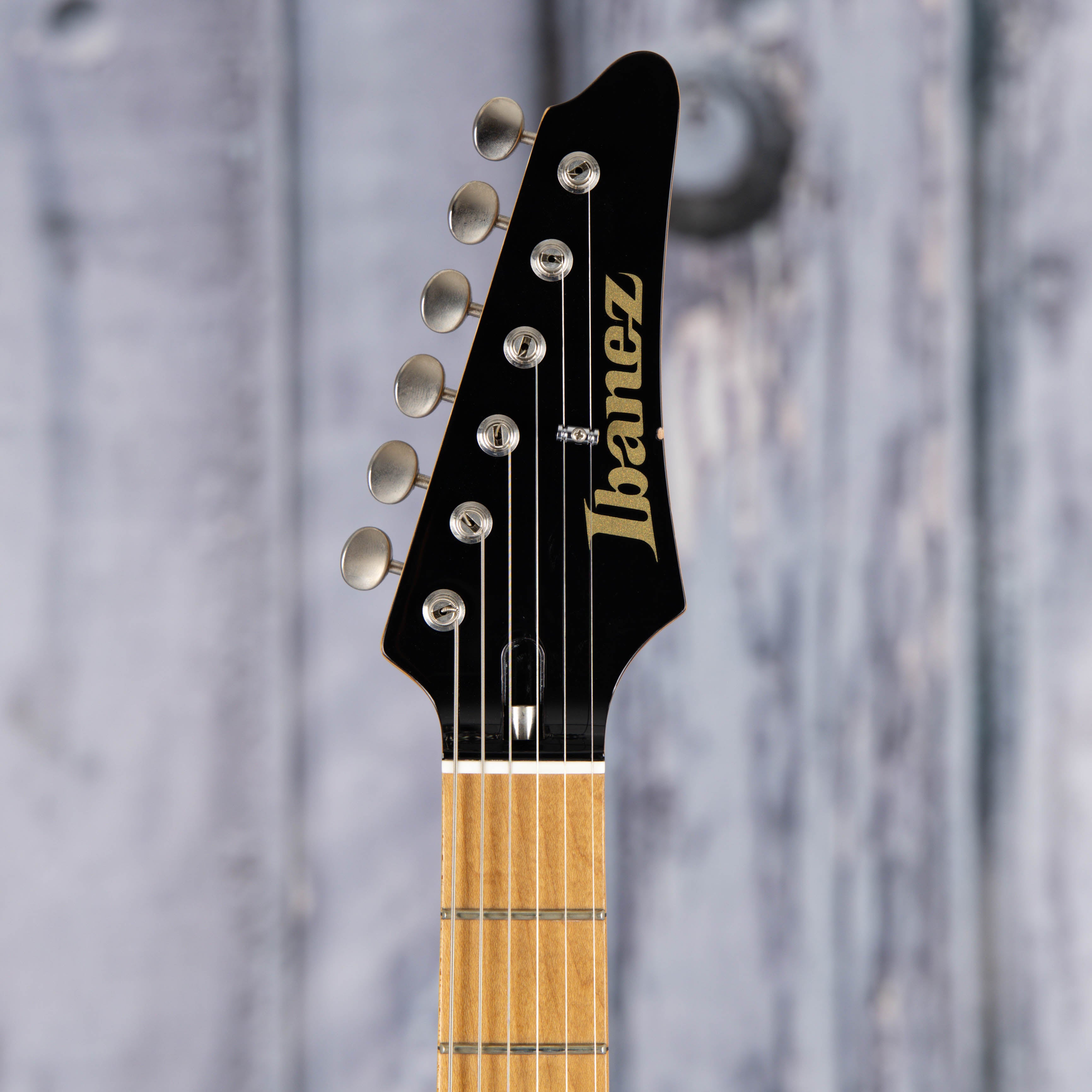 Used Ibanez FLATV1 Josh Smith Signature Electric Guitar, 2024, Black, front headstock