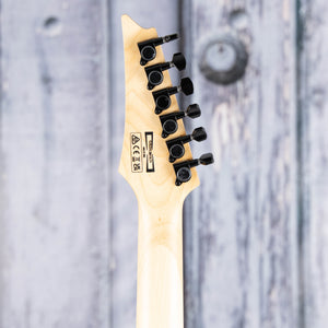 Used Ibanez Gio RG320 Electric Guitar, Charcoal Gray, back headstock