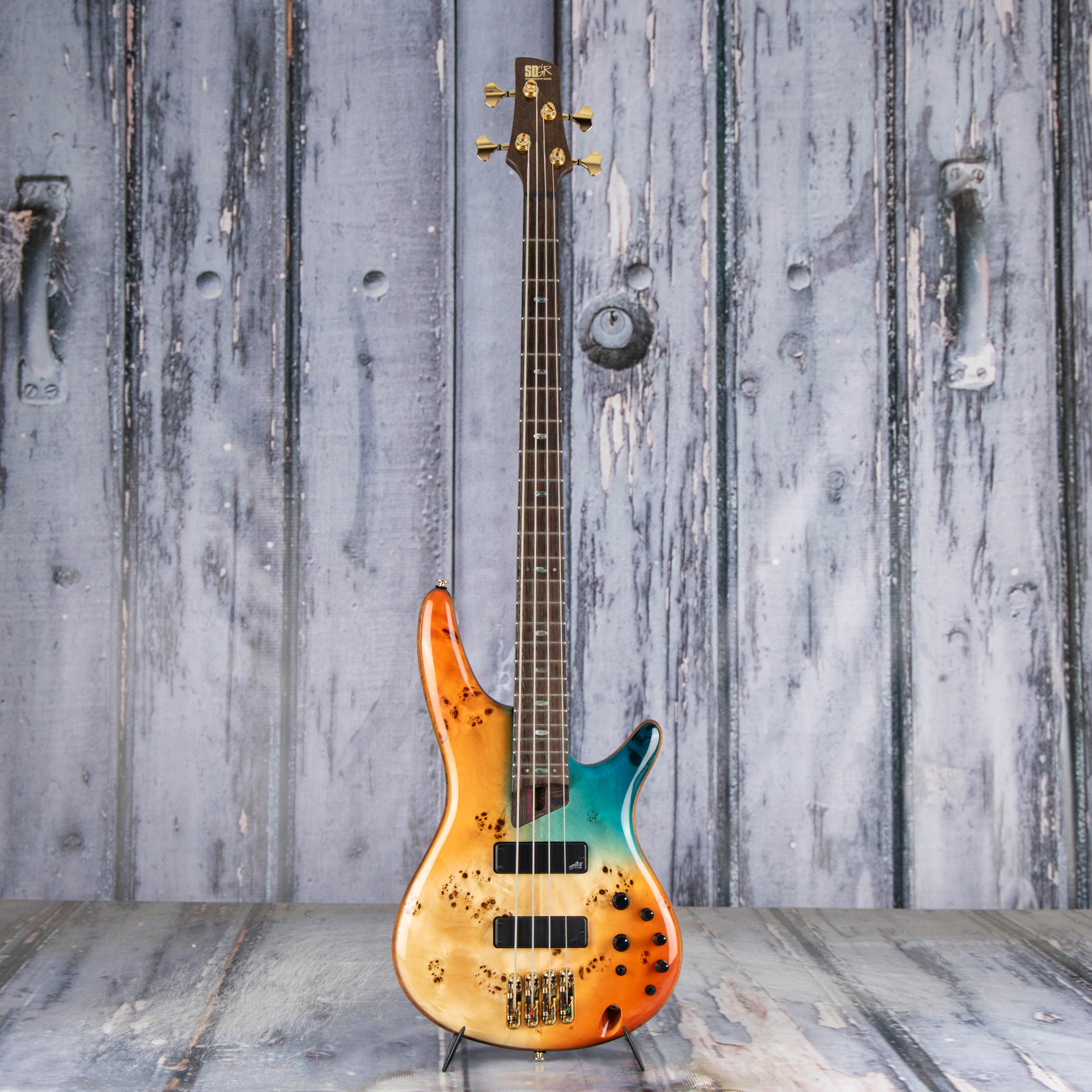 Used Ibanez Premium SR1600D Electric Bass Guitar, Autumn Sunset Sky, front