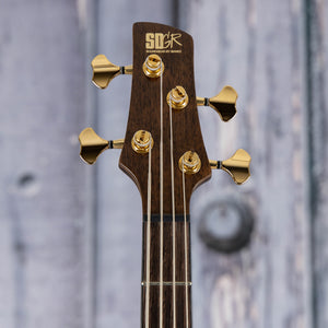 Used Ibanez Premium SR1600D Electric Bass Guitar, Autumn Sunset Sky, front headstock