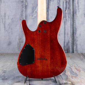 Used Ibanez S621QM Electric Guitar, 2020, Dragon Eye Burst, back closeup