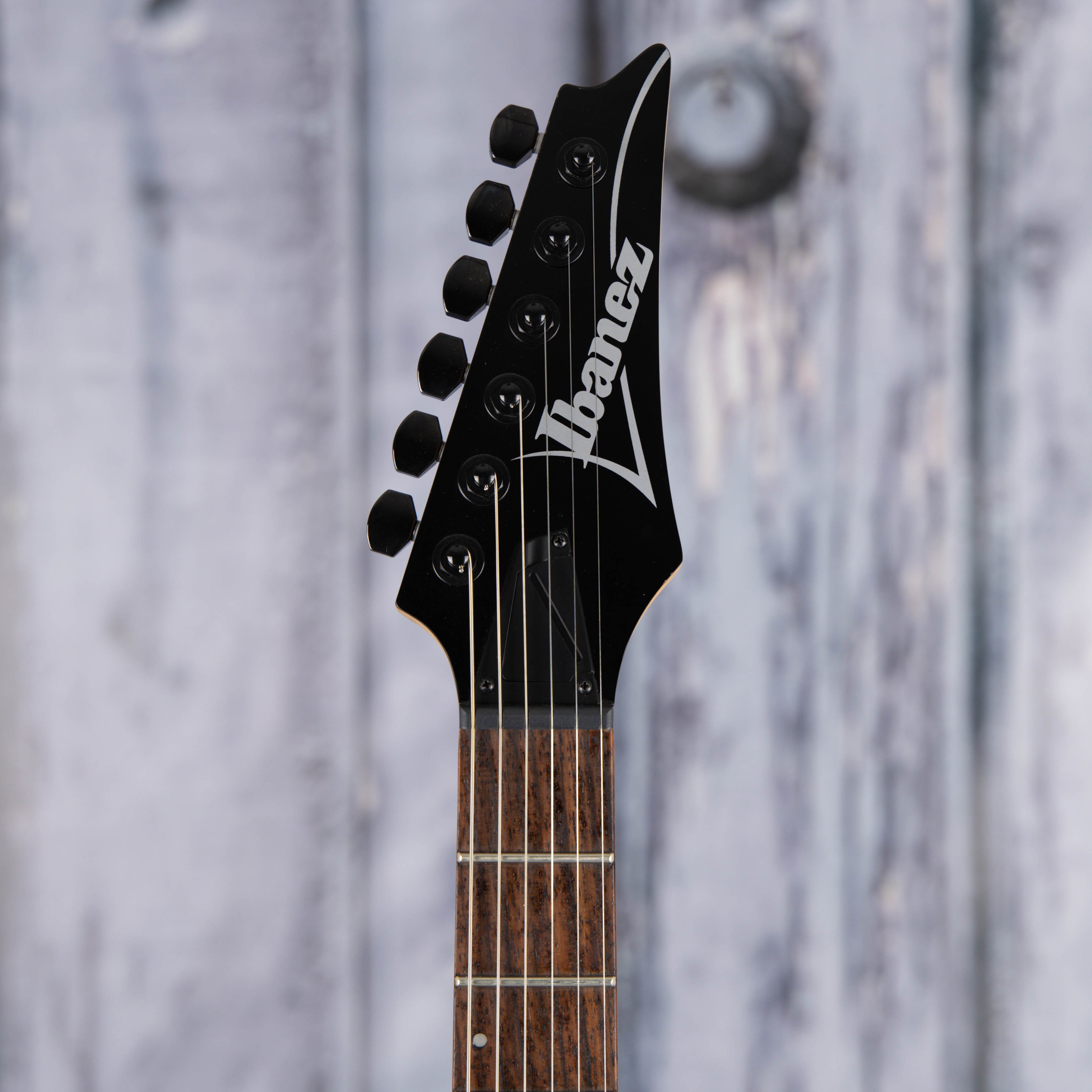 Used Ibanez S621QM Electric Guitar, 2020, Dragon Eye Burst, front headstock