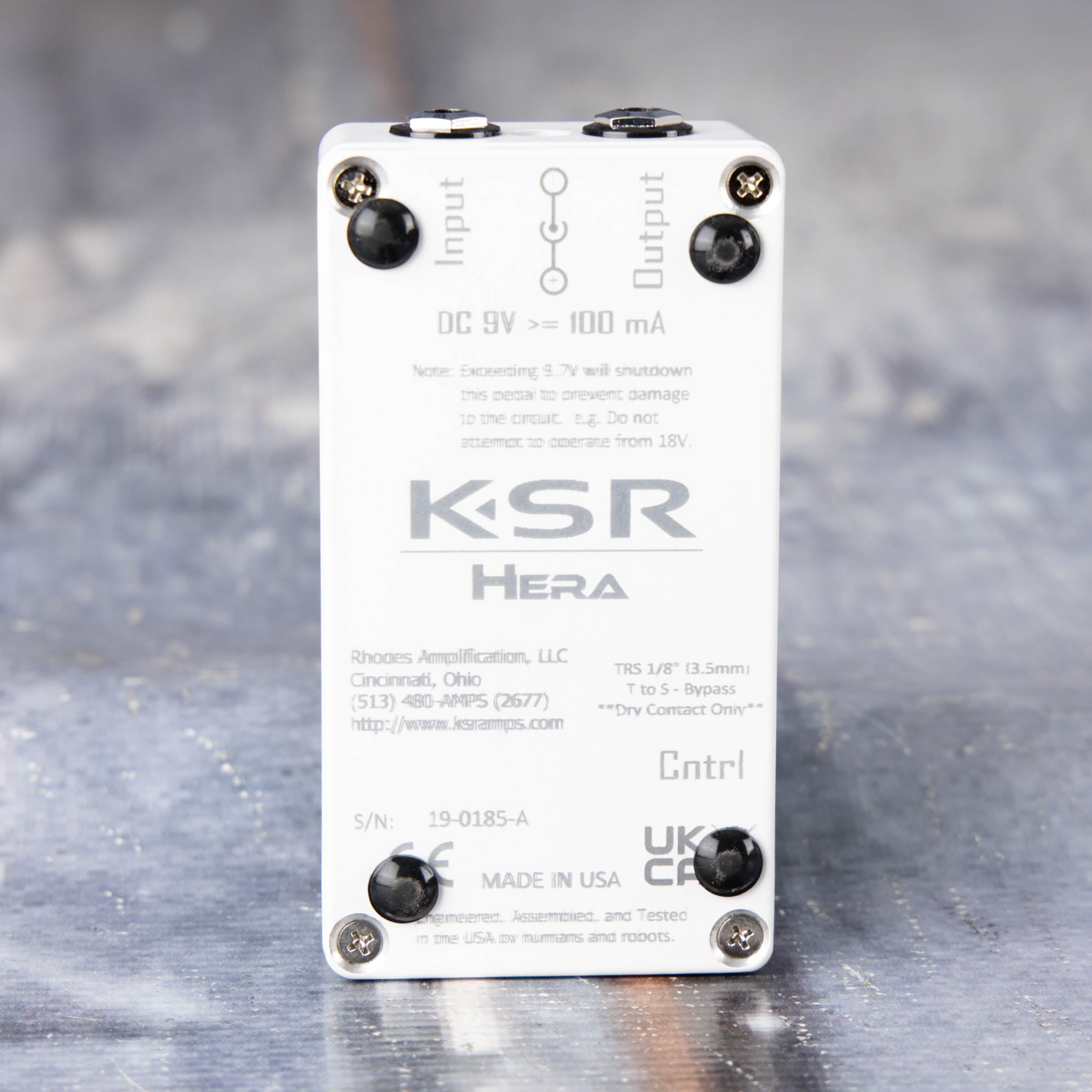 Used KSR Hera Transparent Boost+EQ Effects Pedal, back