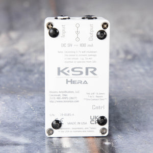 Used KSR Hera Transparent Boost+EQ Effects Pedal, back