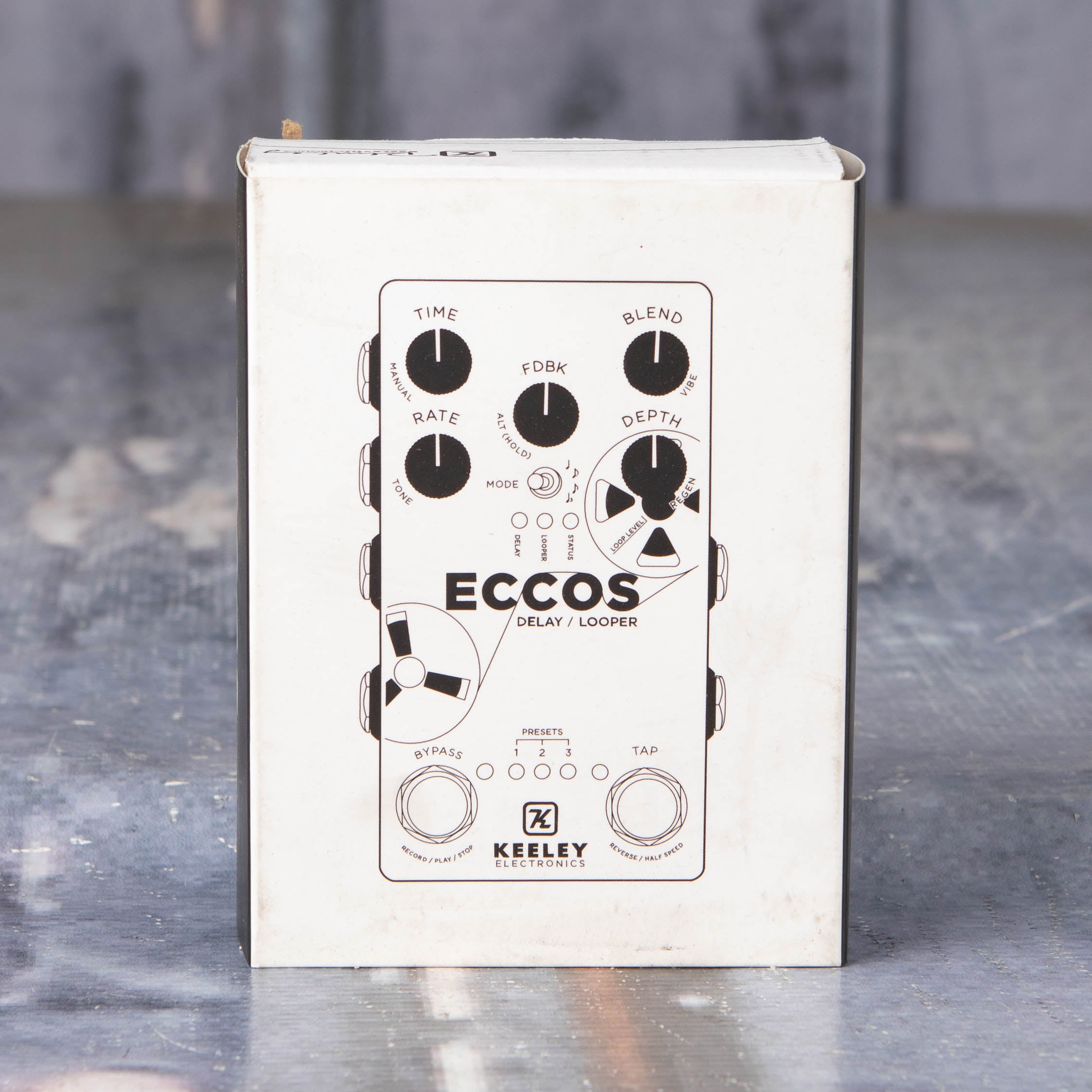 Used Keeley ECCOS Delay/Looper Effects Pedal, box