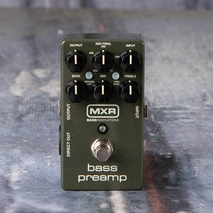Used MXR M81 Bass Preamp Effects Pedal, front