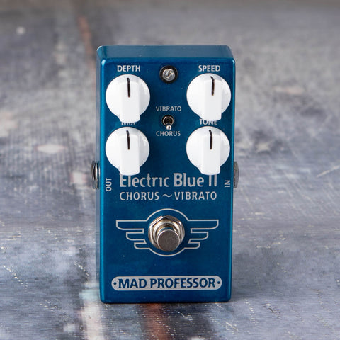 Used Mad Professor Electric Blue II Chorus Vibrato Effects Pedal, front