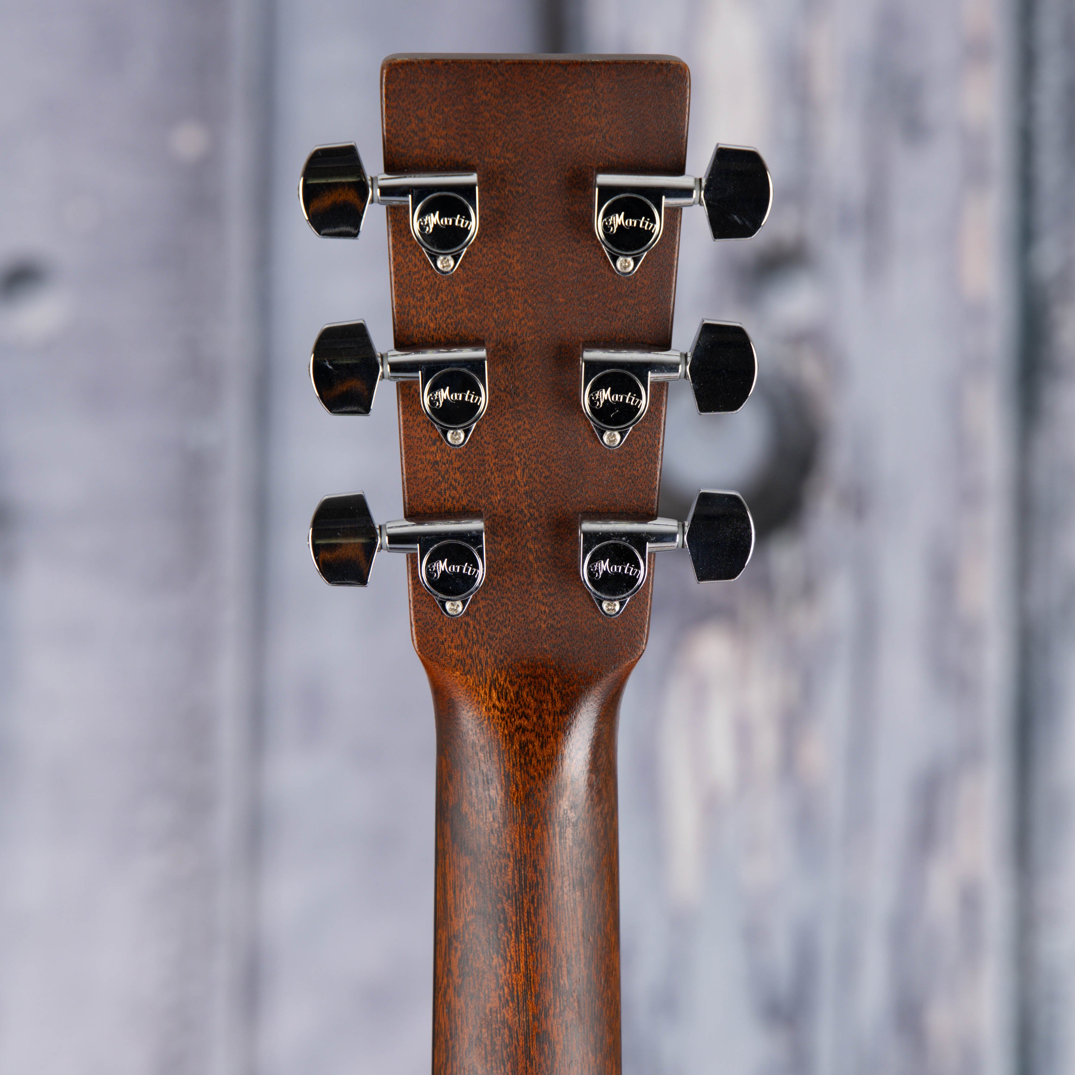 Used Martin GPC Custom Acoustic/Electric Guitar, Natural, back headstock