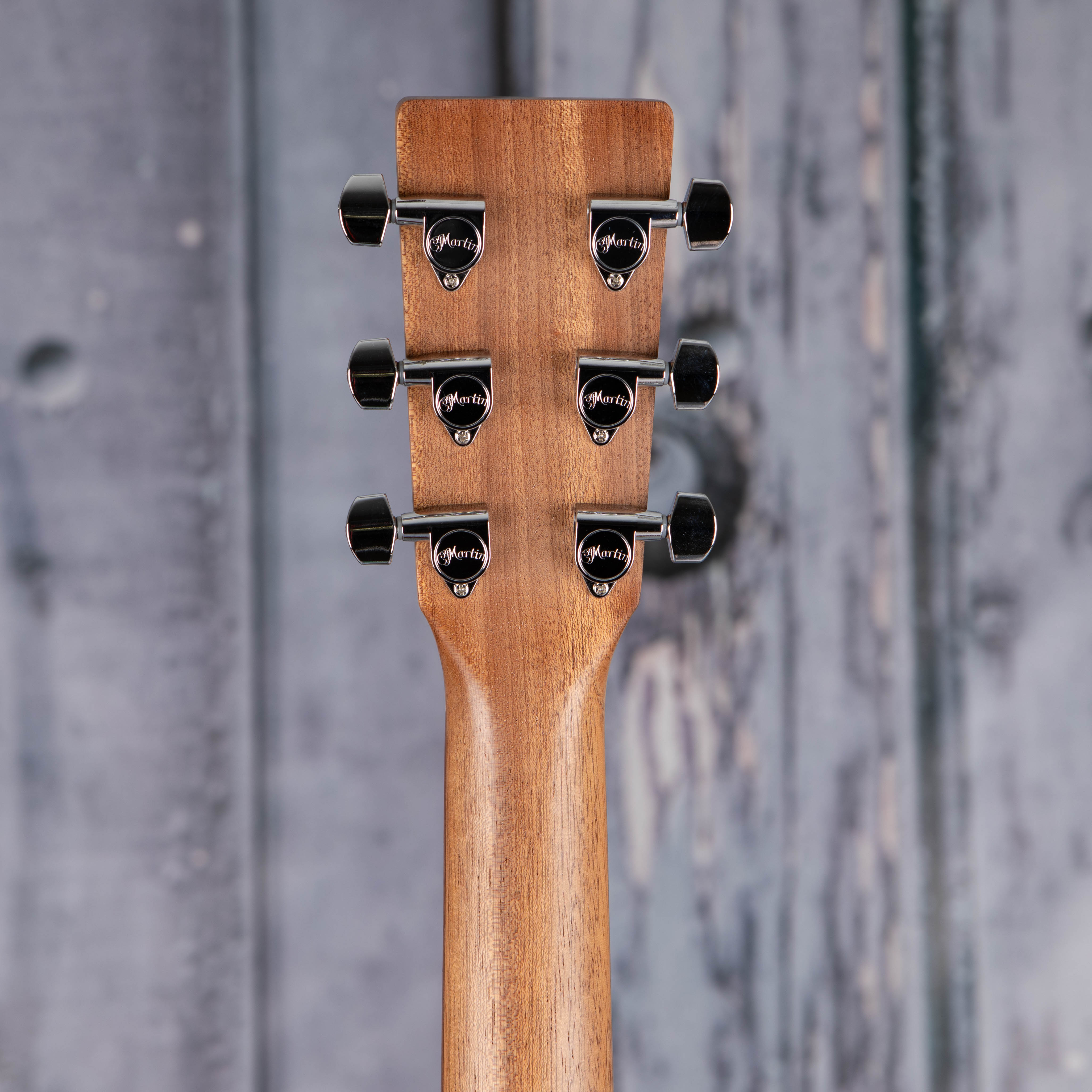 Used Martin GPC-X2E Mahogany Acoustic/Electric Guitar, Natural, back headstock