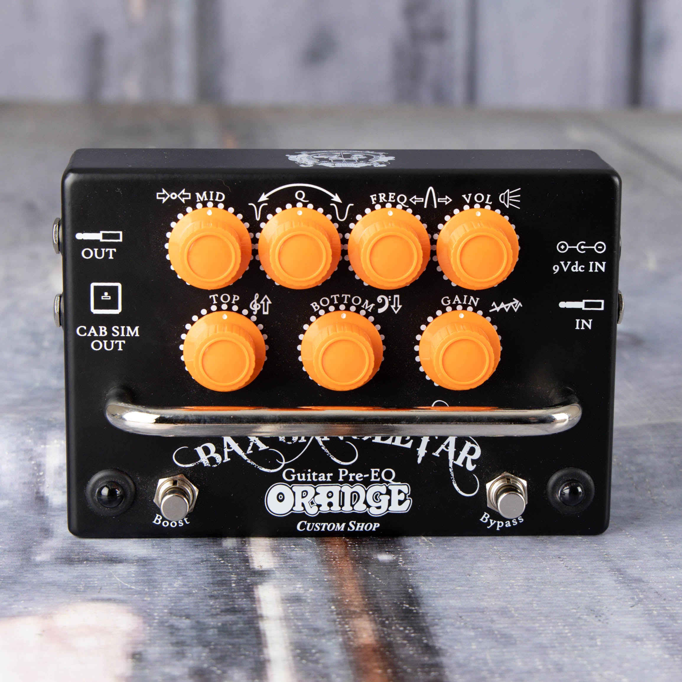 Used Orange Bax Bangeetar Guitar Preamp & EQ Effects Pedal, front