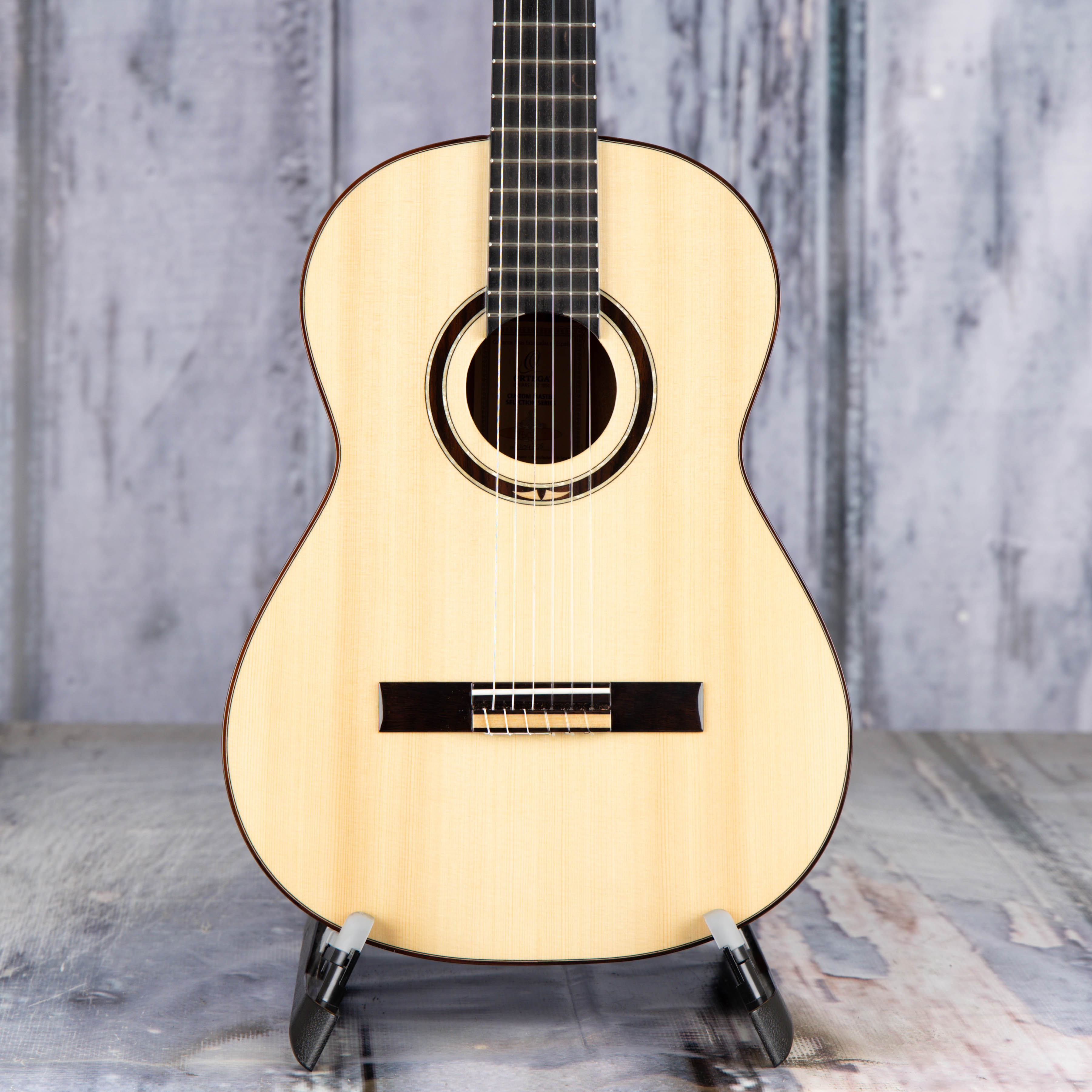Used Ortega Custom Master M5CS Classical Guitar, 2022, Natural, front closeup
