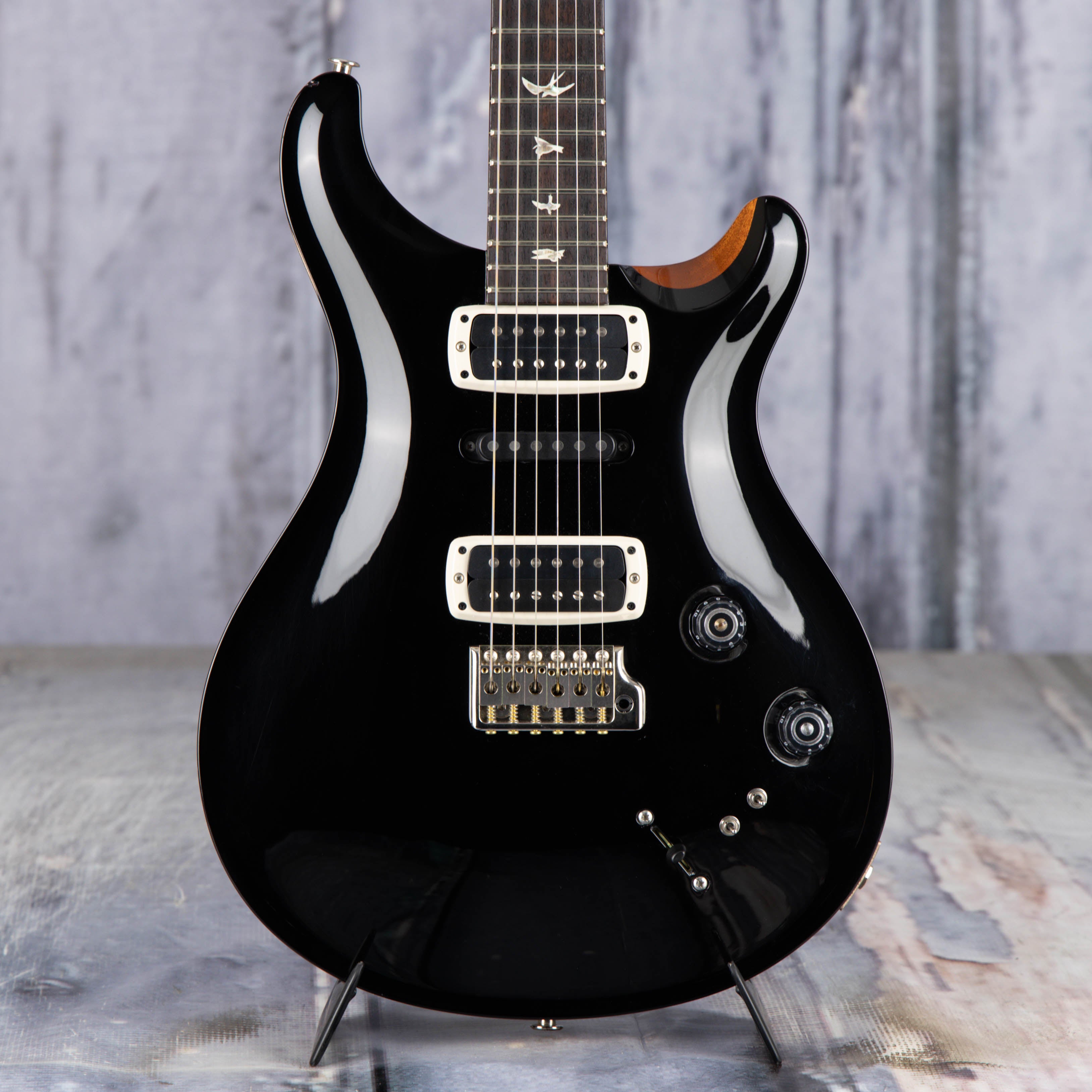 Used Paul Reed Smith Modern Eagle V Electric Guitar, 2023, Black, front closeup