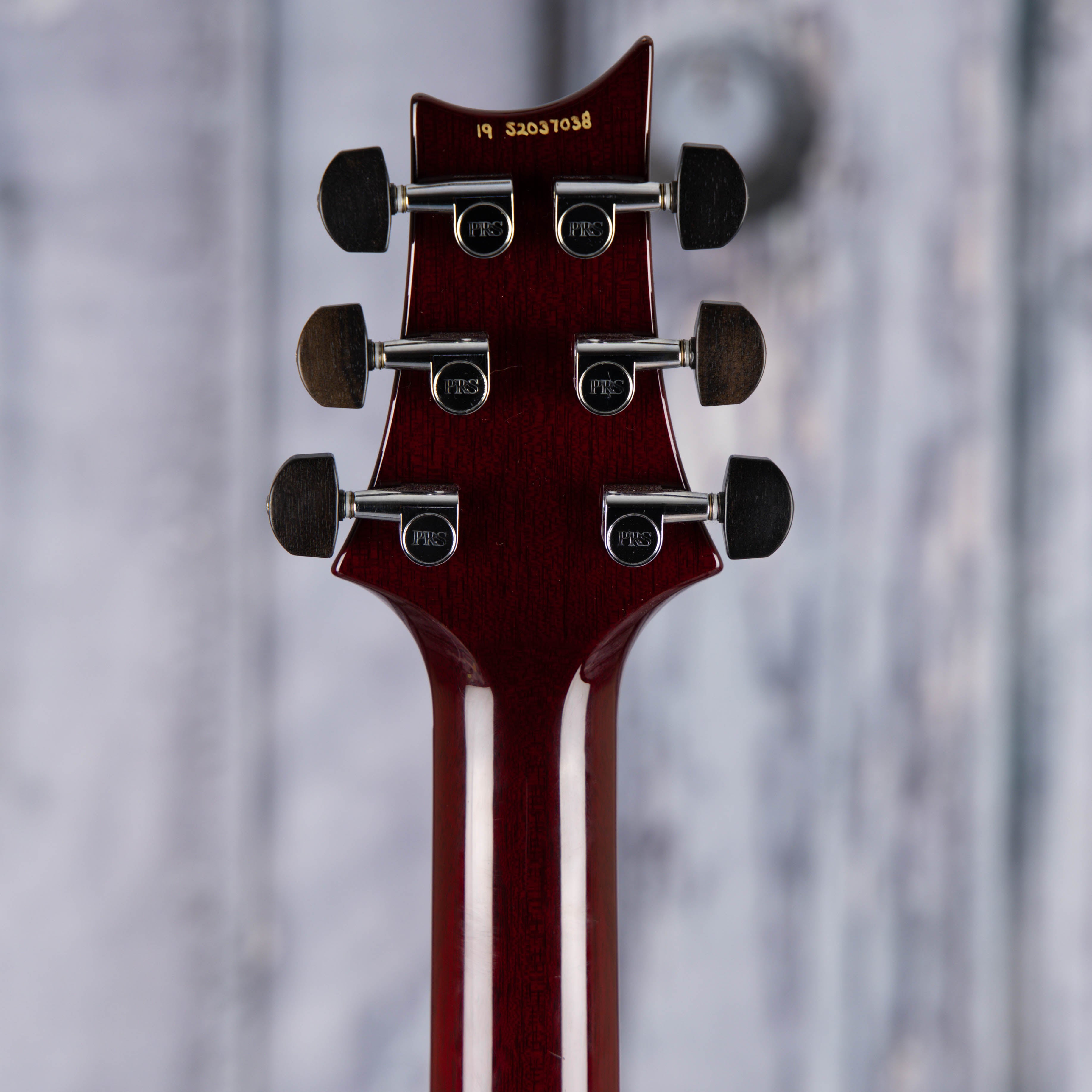 Used Paul Reed Smith S2 Custom 24 Electric Guitar, Sunburst, back headstock