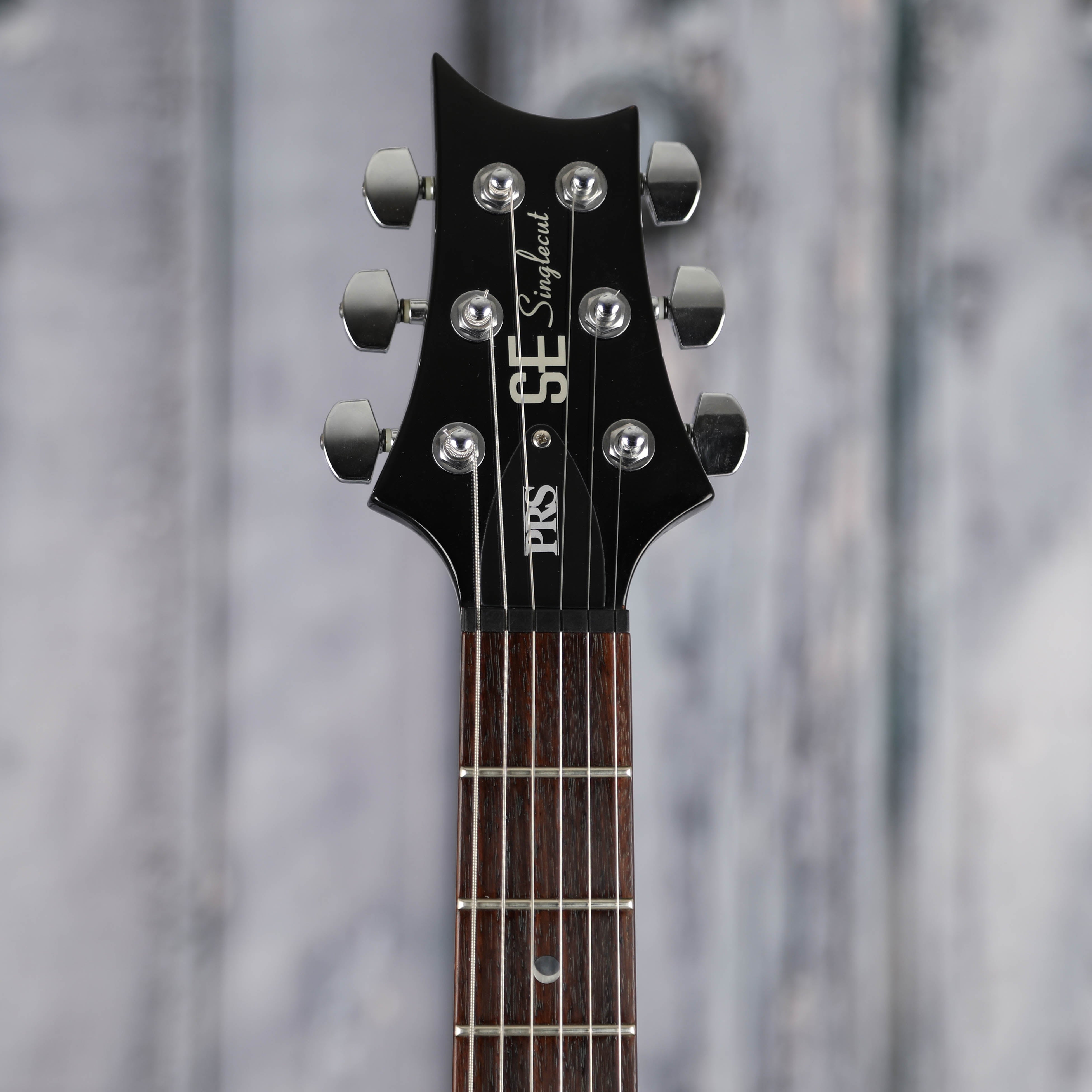 Used Paul Reed Smith SE Singlecut Electric Guitar, 2012, Black, front headstock