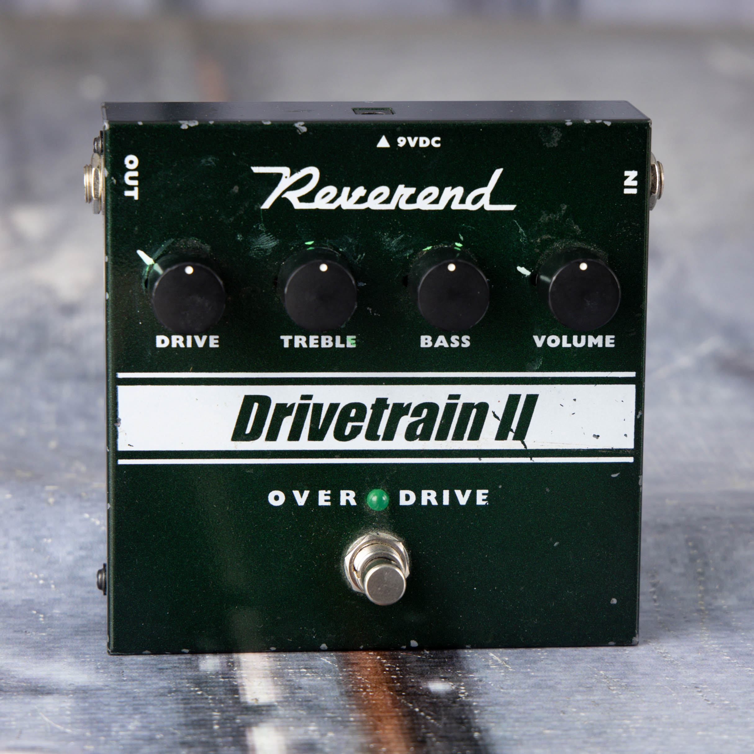 Used Reverend Drivetrain II Overdrive Effects Pedal, front