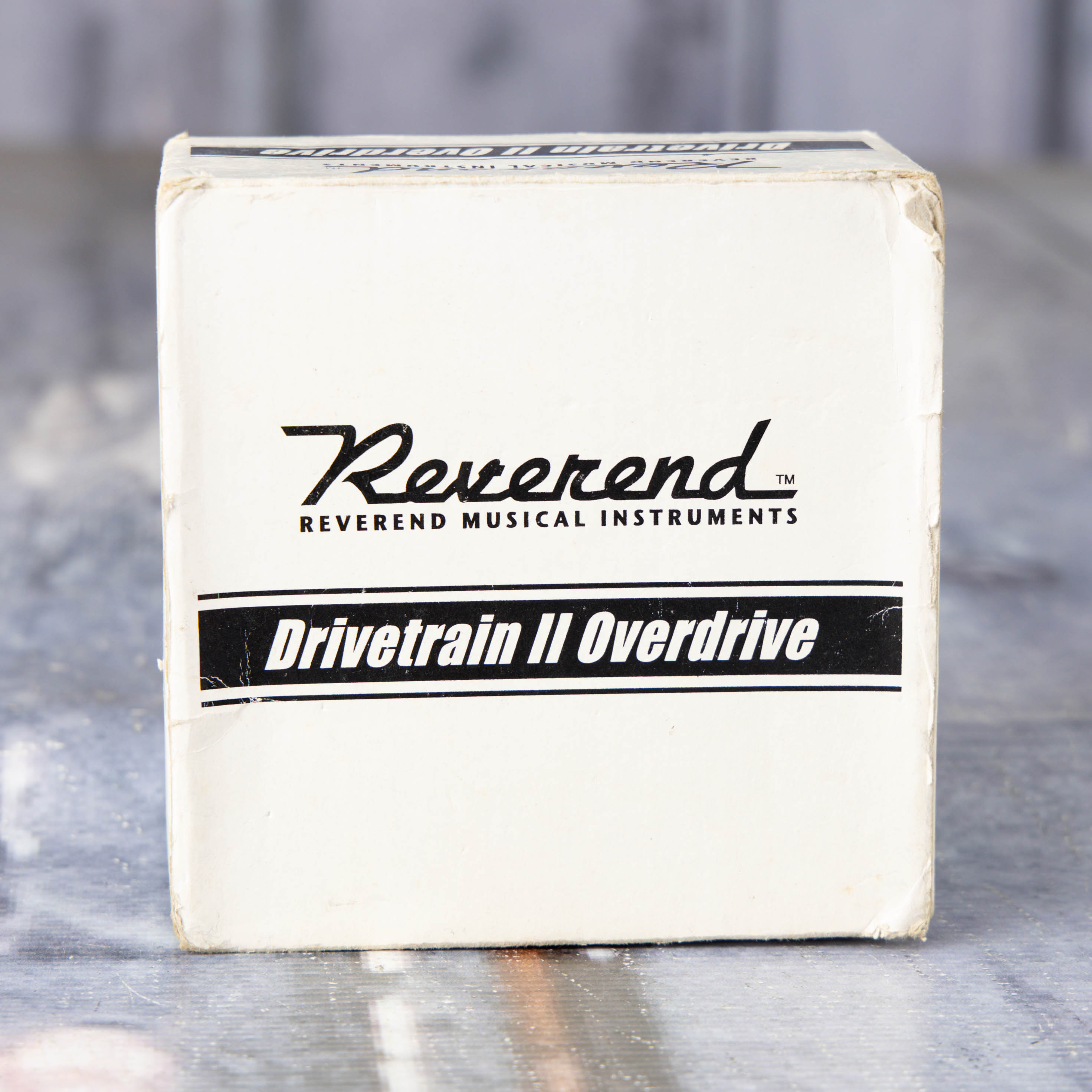 Used Reverend Drivetrain II Overdrive Effects Pedal, box