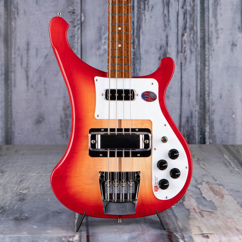 Rickenbacker 4003S Electric Bass Guitar, Fireglo, front closeup