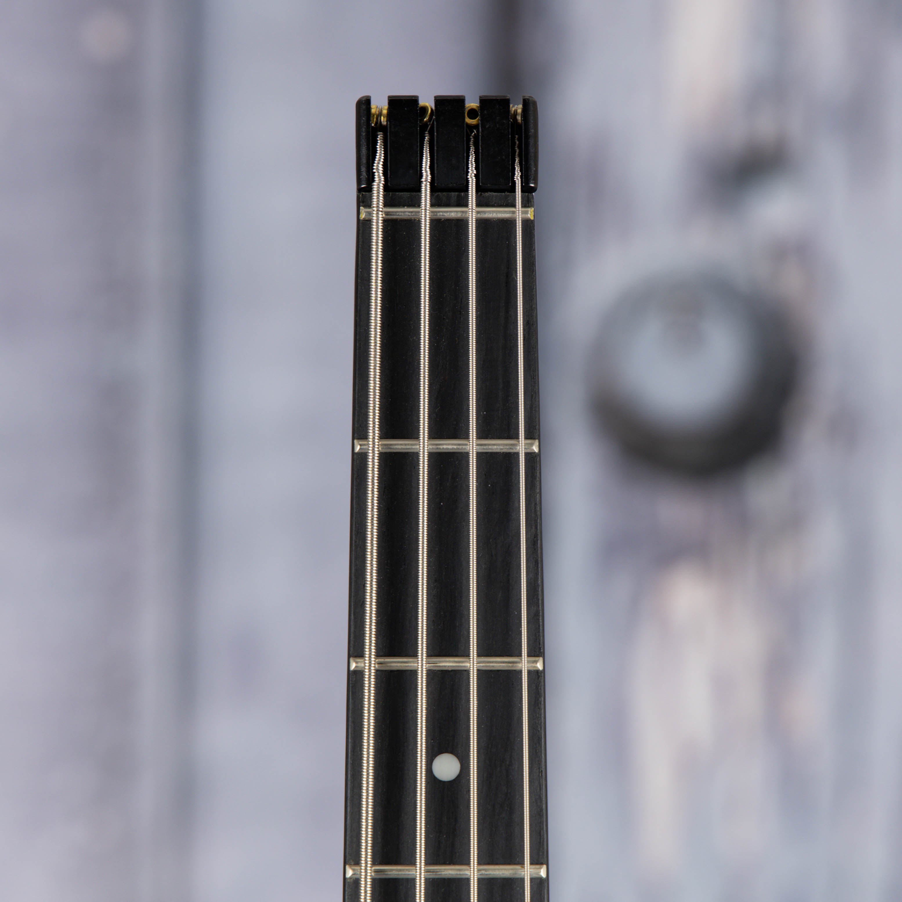 Used Steinberger Spirit XT-2 Standard Bass Guitar, Yellow, front headstock