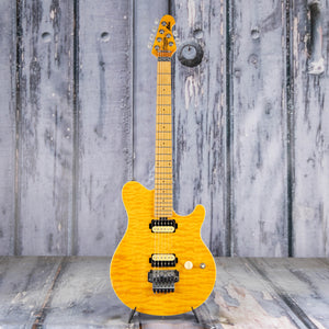 Used Sterling By Music Man AX40 Electric Guitar, 2015, Transparent Amber, front