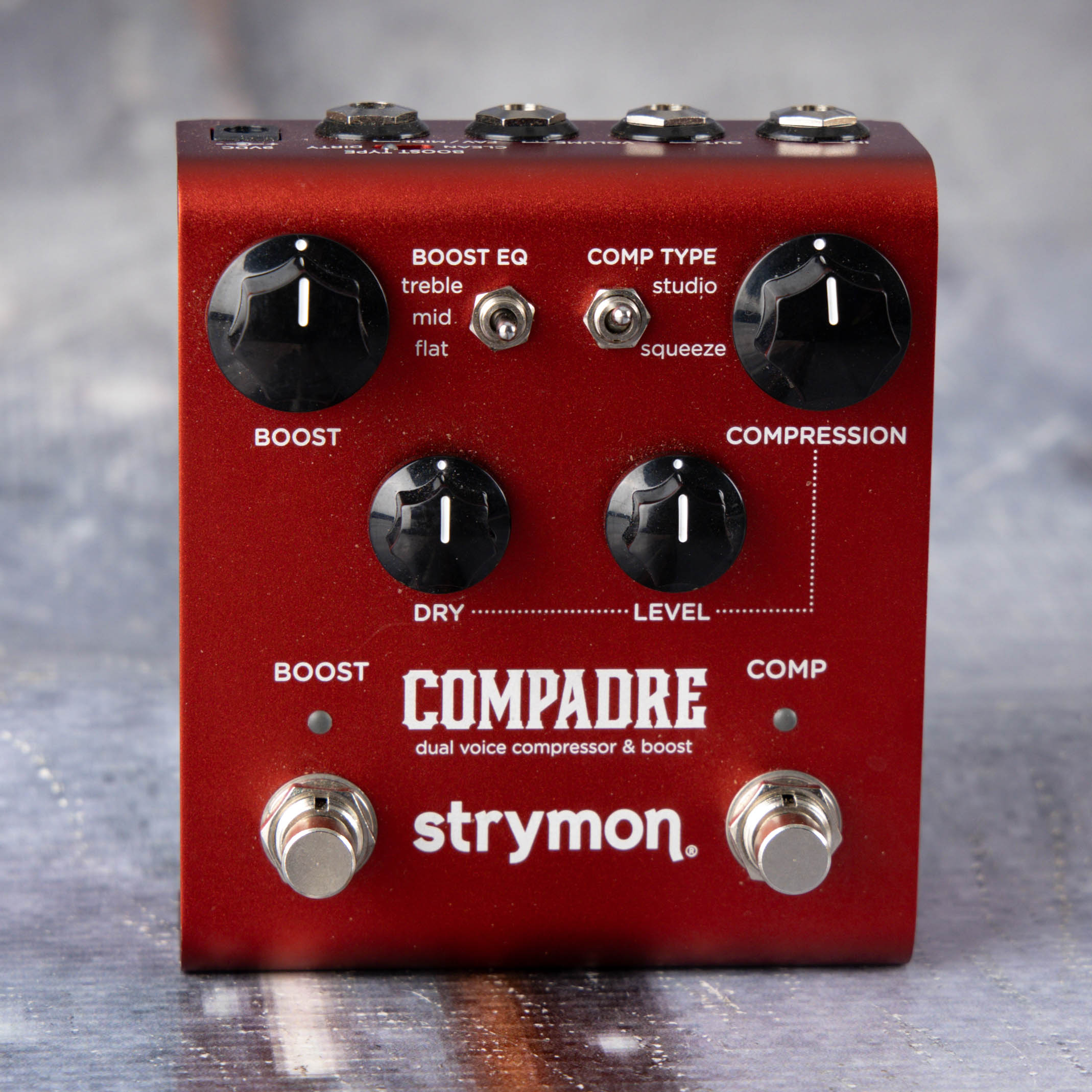 Used Strymon Compadre Dual Voice Compressor & Boost Effects Pedal, front