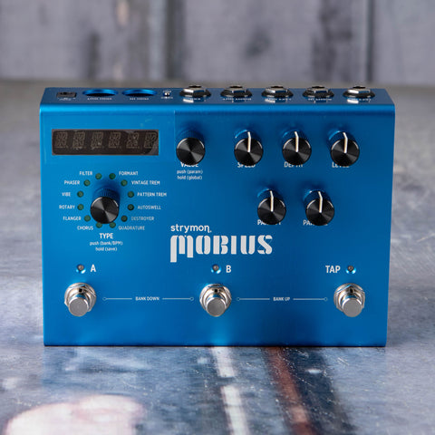 Used Strymon Mobius Multidimensional Modulation Effects Pedal, front