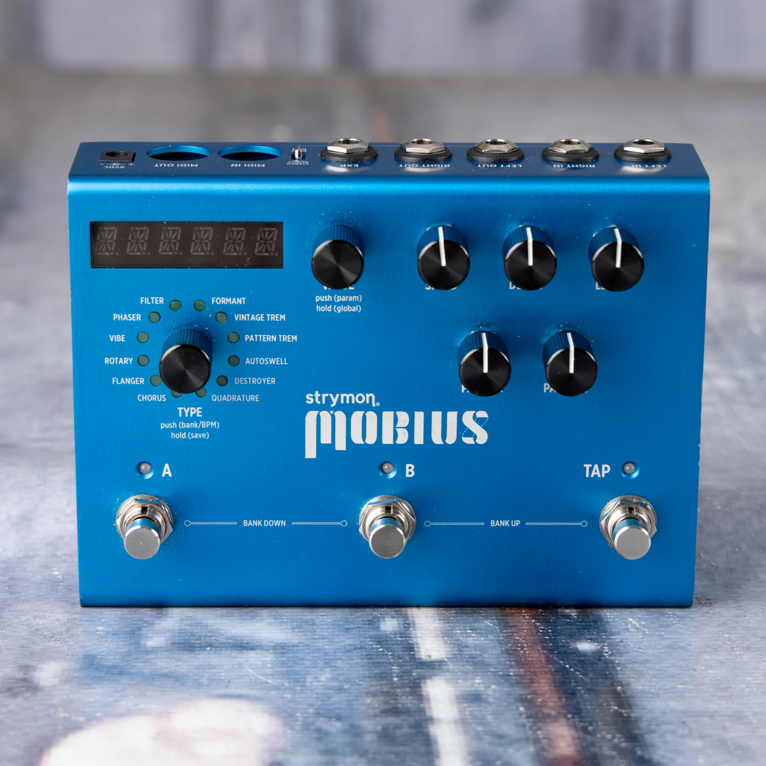 Used Strymon Mobius Multidimensional Modulation Effects Pedal, front