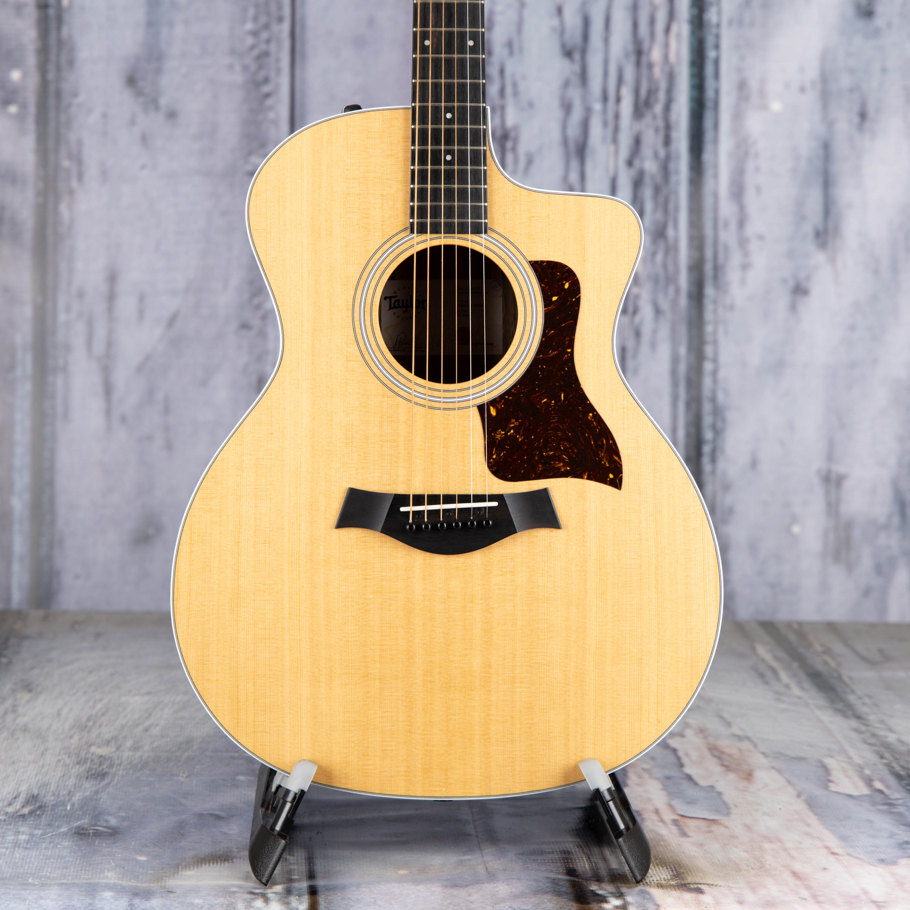 Used Taylor 214ce Acoustic/Electric Guitar, 2022, Natural, front closeup