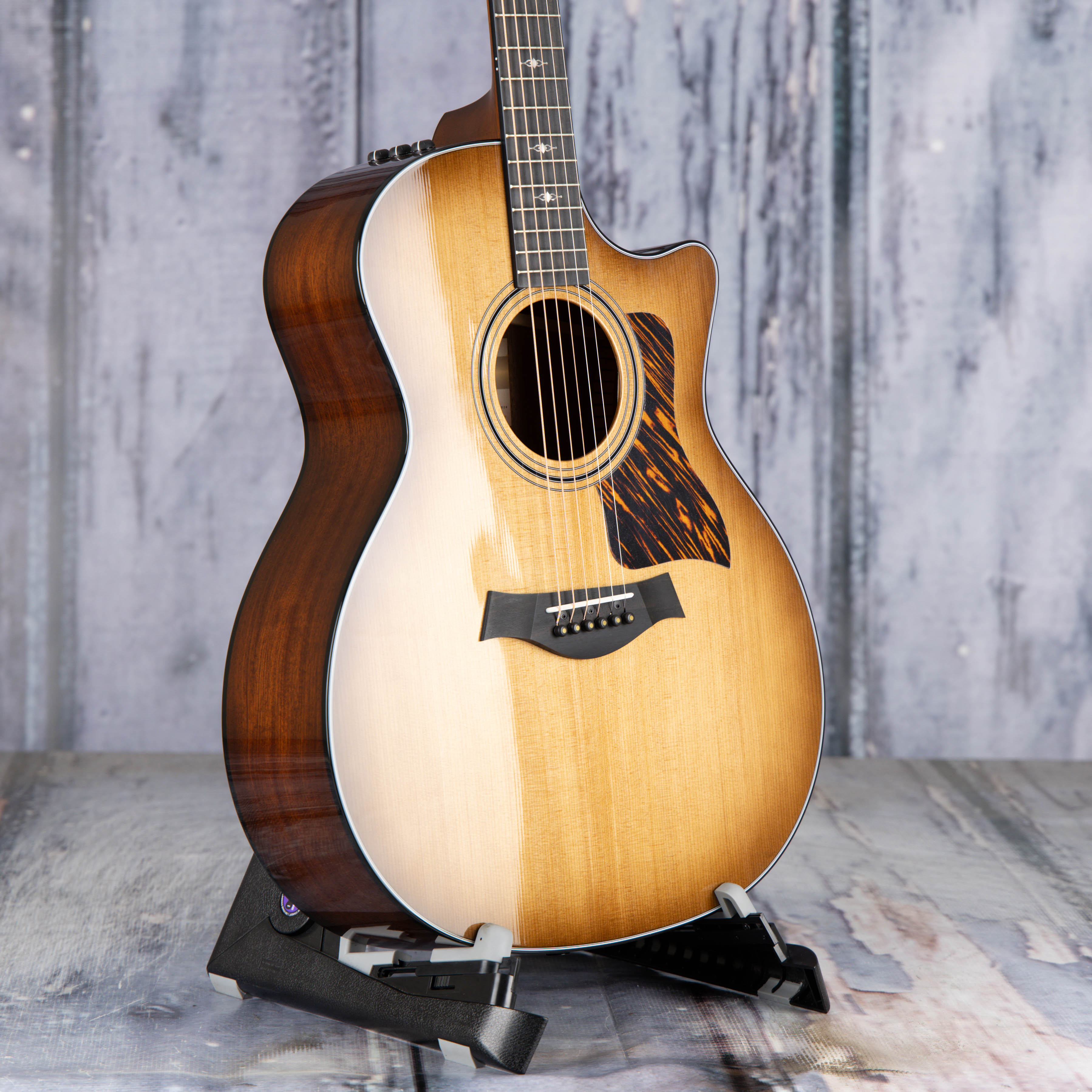 Used Taylor 50th Anniversary 314ce LTD Acoustic/Electric Guitar, 2024, Shaded Edgeburst, angle