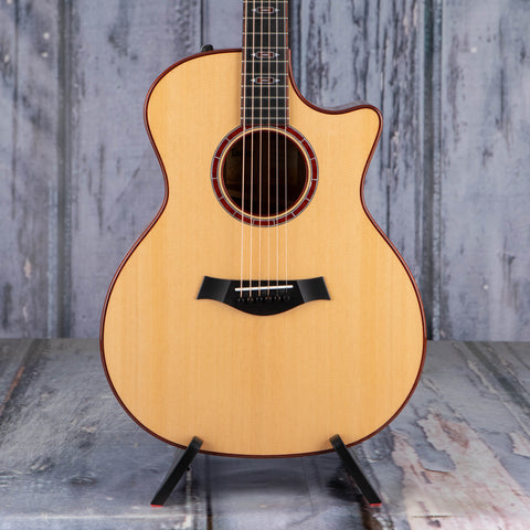 Used Taylor Custom GA Acoustic/Electric Guitar, 2021, Natural, front closeup