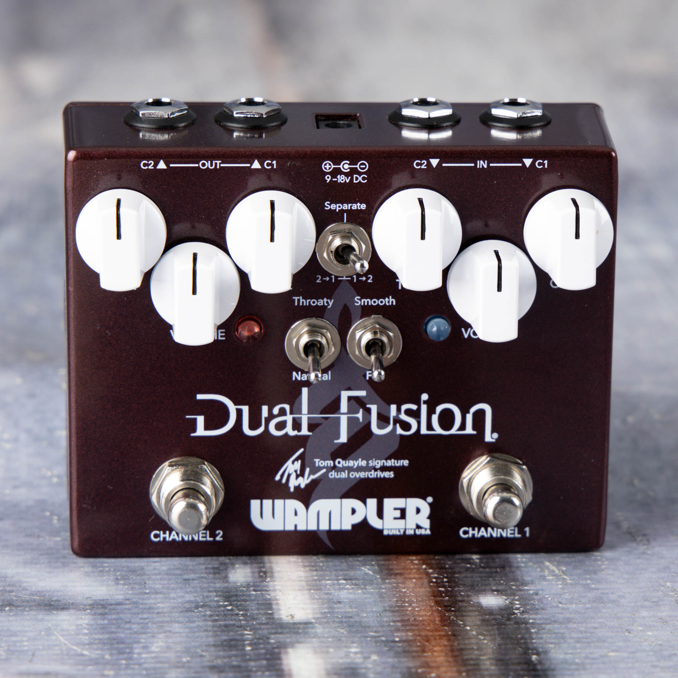 Used Wampler Dual Fusion Overdrive Effects Pedal, front