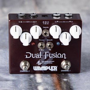 Used Wampler Dual Fusion Overdrive Effects Pedal, front