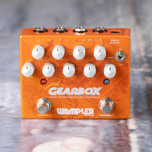 Used Wampler Gearbox Andy Wood Signature Overdrive Effects Pedal, front