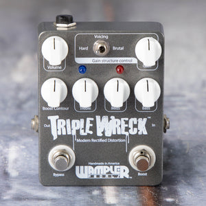 Used Wampler Triple Wreck Distortion Effects Pedal, front
