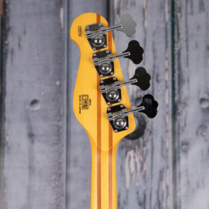Yamaha Premium BBP34 Electric Bass Guitar, Midnight Blue, back headstock